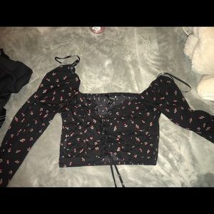 long sleeve crop top